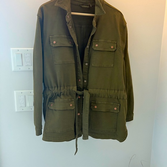 CREAM Khaki Green Utility Cargo Jacket - Picture 2 of 7